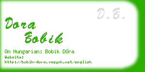 dora bobik business card